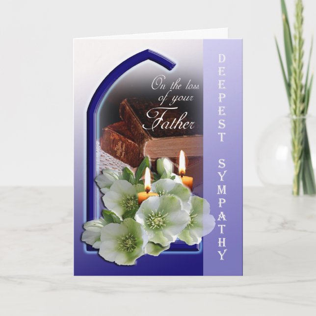 Perda do Pai - com o Cartão de condolências mais p (Frente)