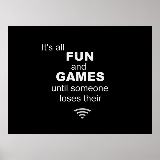 Perdendo o Poster da Internet WiFi - Preto (Frente)