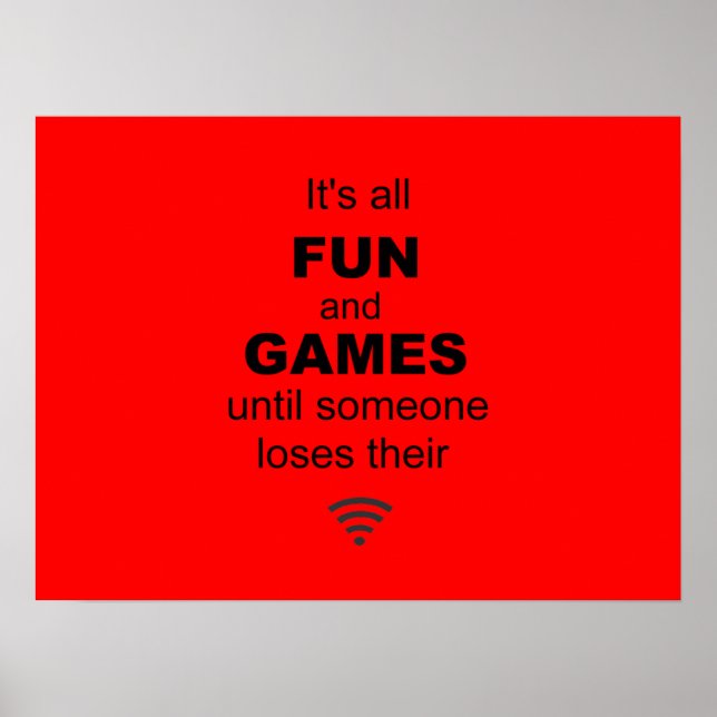 Perdendo o Poster da Internet WiFi - Vermelho (Frente)