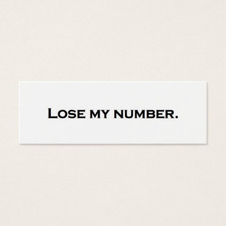 Perder meu número.
