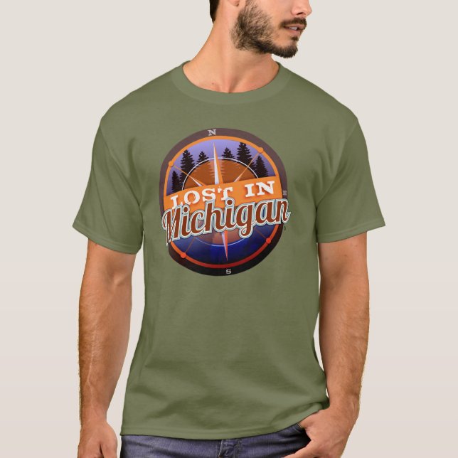 Perdido na camisa do logotipo de Michigan (Frente)