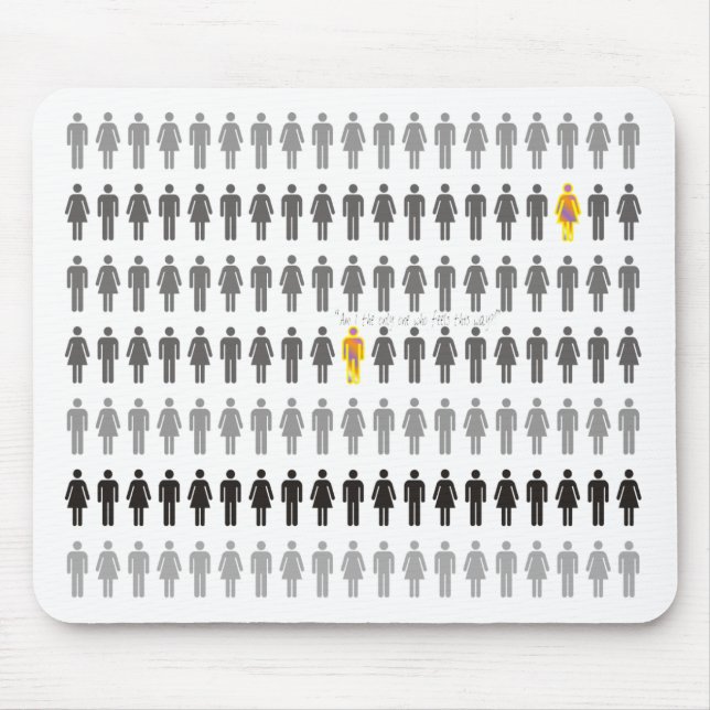 Perdido na multidão Mousepad (Frente)