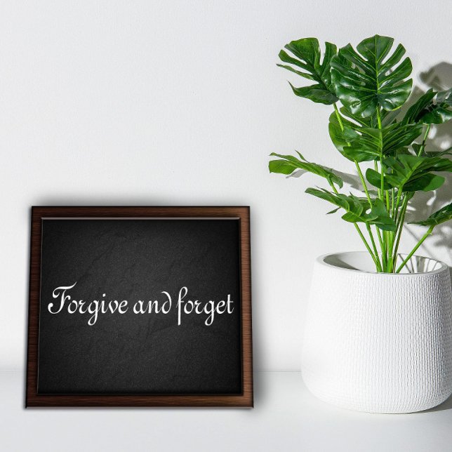 Perdoe e esqueça a sabedoria dizendo poster de car (Criador carregado)