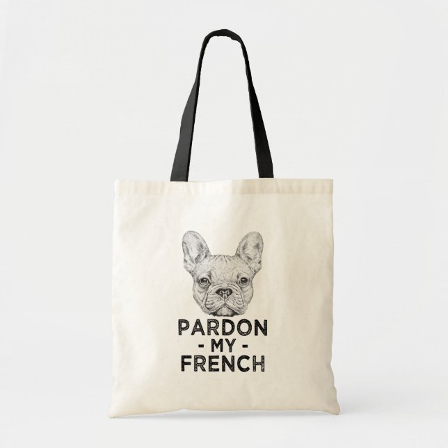 Perdoe minha bolsa francesa engraçada de touchdog (Frente)