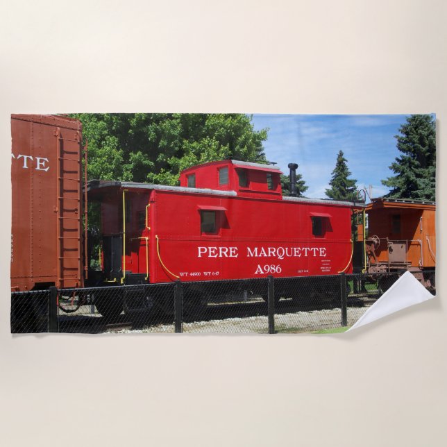 Pere Marquette Caboose A986 toalha de praia (Frente)