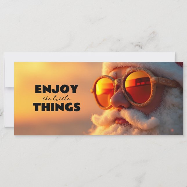 Père noël cool : Carte à QR code surprise (Frente)