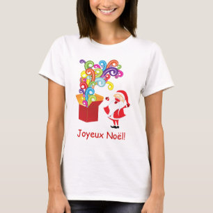 Père Noël e t-shirt de boîte de cadeaux