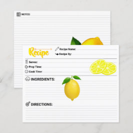 Perfect 2 Sided - Modern Refill Lemon Recipe Card