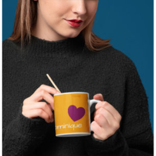 Perfeição de Damasco - A Caneca de Café Com Coraçã