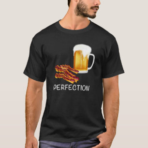 Perfeição é Cerveja e Bacon! Camisetas divertidas 