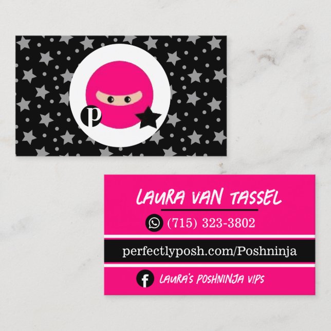 Perfeitamente Posh Cartão de visita (Frente/Verso)