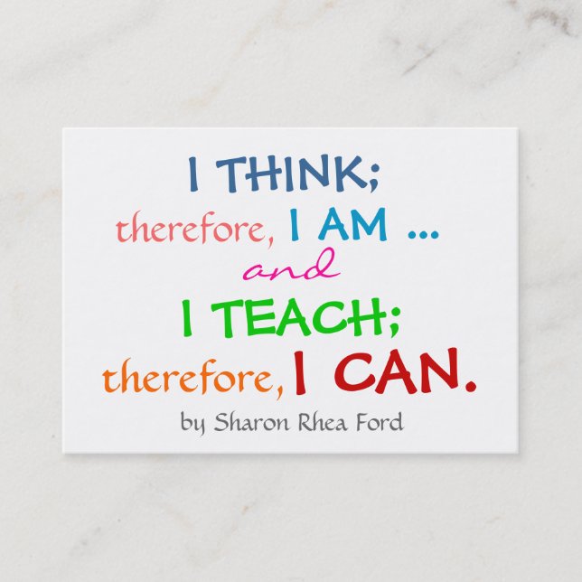 Perfil de Educação/Professores - Cartão de visita  (Frente)