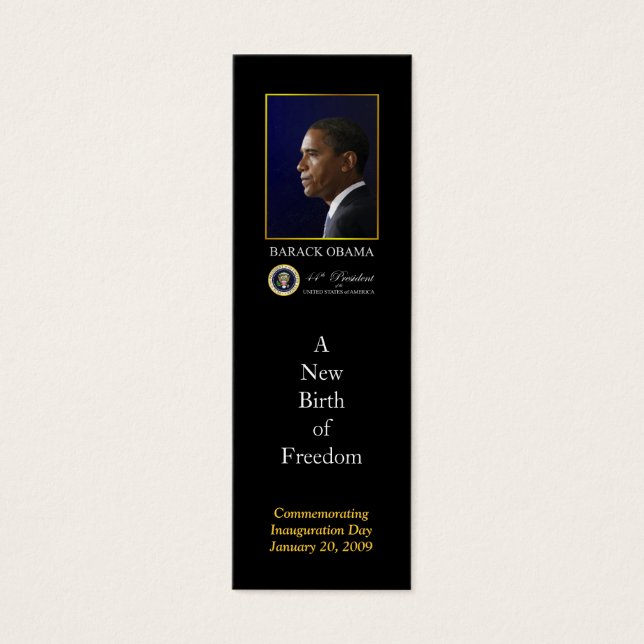 Perfil de Inauguração de Barack Obama (Frente)