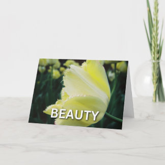 Perfil de uma Flor Amarela - Cartão de Beleza