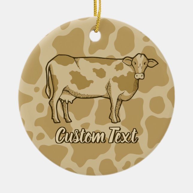 Perfil de Vaca Ornamento Cerâmico (Frente)