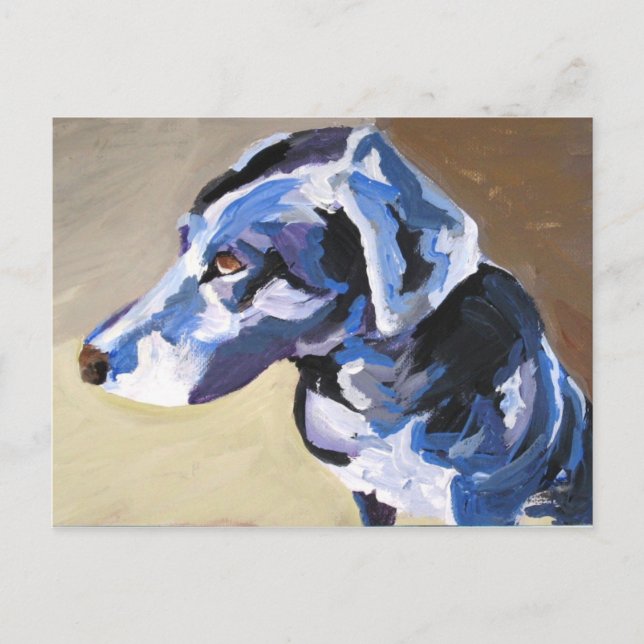 perfil do cão-sol Cartões postais (Frente)