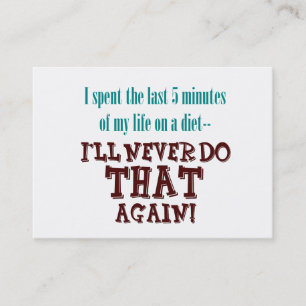 Perfil minuto ou cartões de visitas da dieta 5