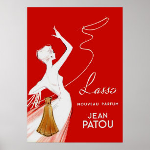Perfume do vintage que anuncia o poster francês