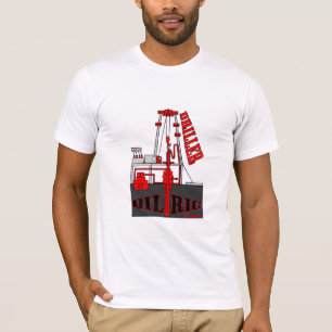 Perfurador do poço de petróleo, t-shirt do