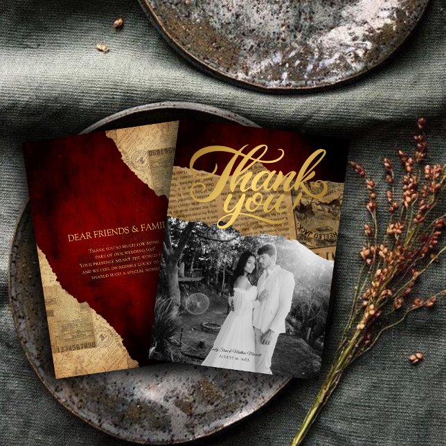 Pergaminho Antigo Vintage, Cartão de Agradecimento (Criador carregado)