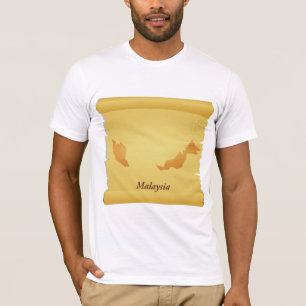 Pergaminho Da Camisa T Mens Da Malásia