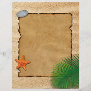 Pergaminho na areia - Papel de Carta Letterhead