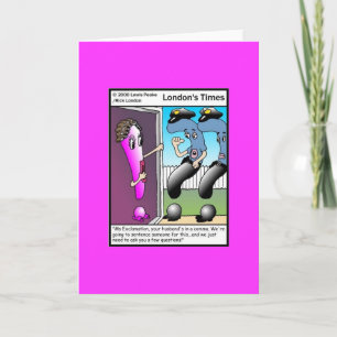 Pergunta Policial Cartoon Engraçado Cartão de Saud