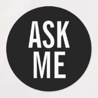 Perguntar-me | Etiquetas de Crachá de Voluntários