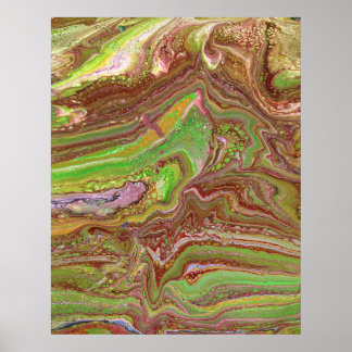 Perguntas 1 Impressão de Arte Verde Selvagem Marro