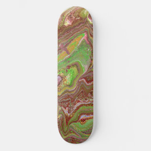 Perguntas 1 Wild Green Maroon Skateboard Deck