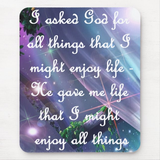 Pergunte a deus Mousepad (Frente)