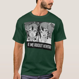 Pergunte-Me Sobre A Camiseta 2 Moças Rostos Senpai