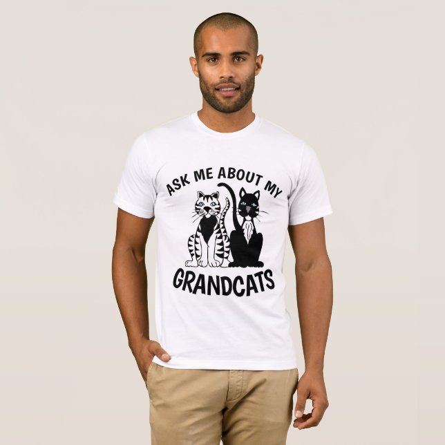 PERGUNTE-ME SOBRE MEUS t-shirt de GRANDCATS (Frente Completa)