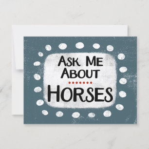 Pergunte-Me Sobre O Cartão De Saudação De Cavalos