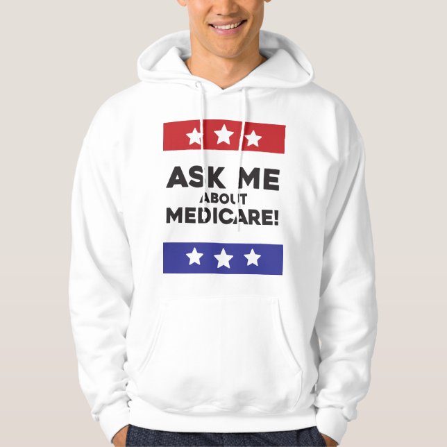 Pergunte-me sobre o Medicare – Moletom com Capuz (Frente)