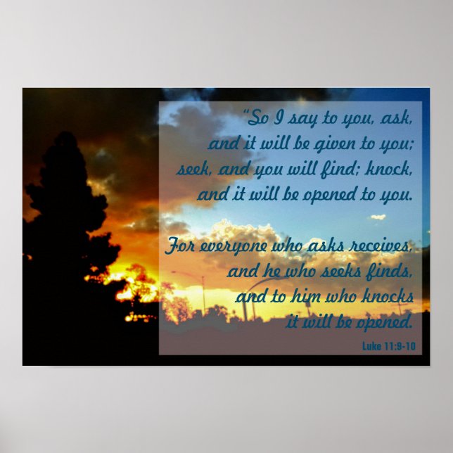 Pergunte, Procure, toque 19" x 13", Poster (Frente)