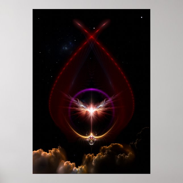 Peridin Fractal Art Wall Poster (Frente)