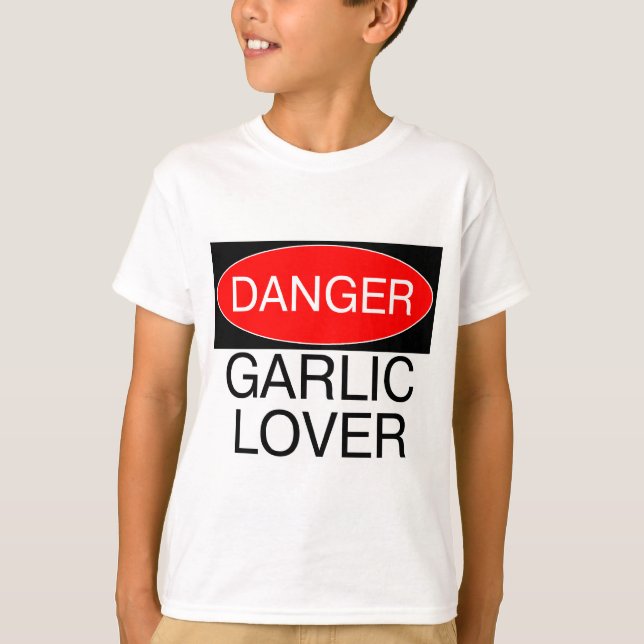 Perigo - Alho Lover Engraçado T-Shirt Mug Hat Apro (Frente)