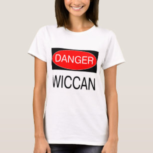 Perigo - Camiseta Divertida de Bruxa Wicca Chapéu