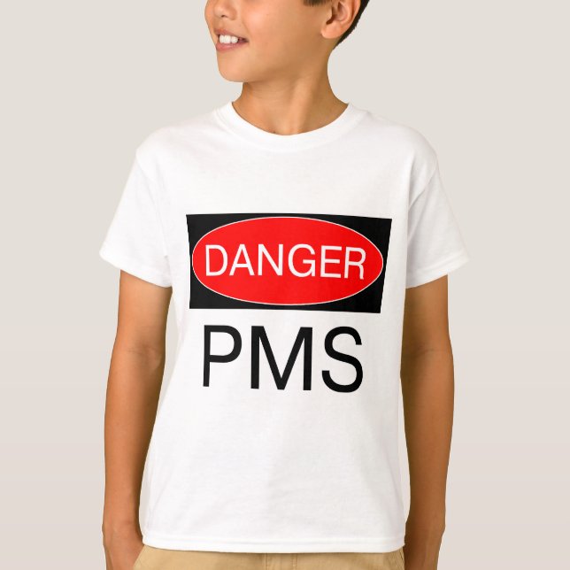 Perigo - Camiseta Divertida PMS Caneca Chapéu Bols (Frente)
