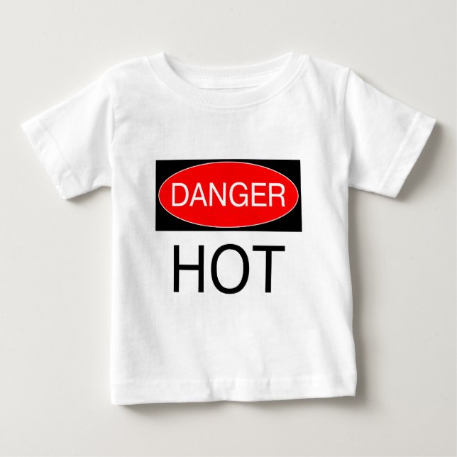 Perigo - Camiseta Engraçada de Cuidado Quente Bols (Frente)