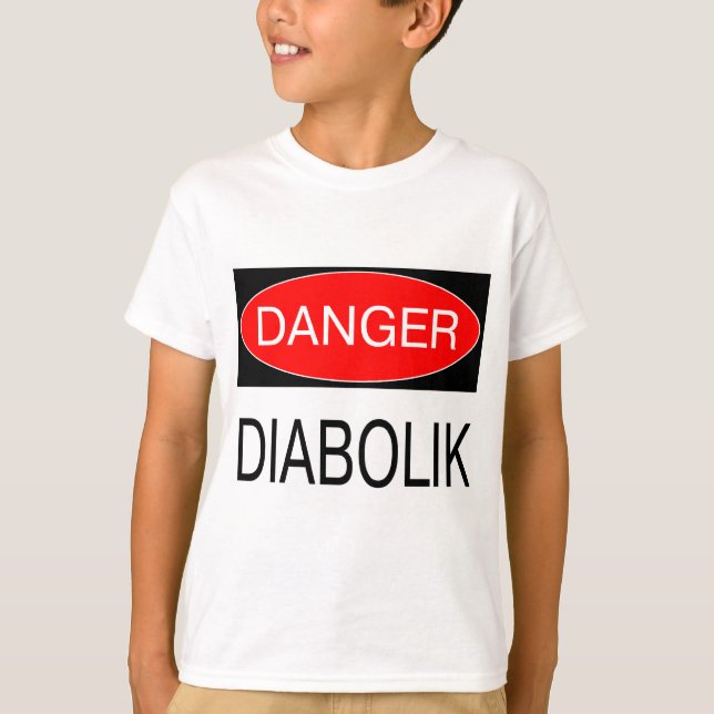 Perigo - Diabolik Camiseta Divertida Caneca Chapéu (Frente)