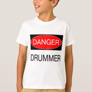 Perigo - Drummer Engraçado Músico T-Shirt Mug Ap