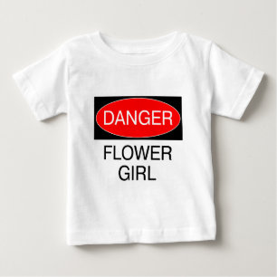 Perigo - Menina das Flores Camiseta Engraçada de C