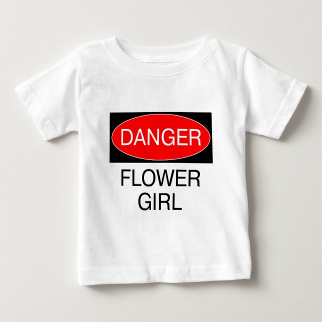 Perigo - Menina das Flores Camiseta Engraçada de C (Frente)