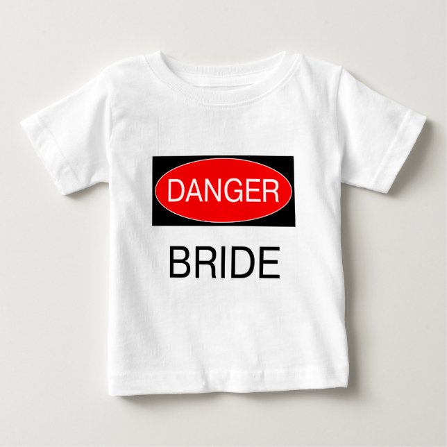 Perigo - Noiva Camiseta Engraçada de Casamento Can (Frente)