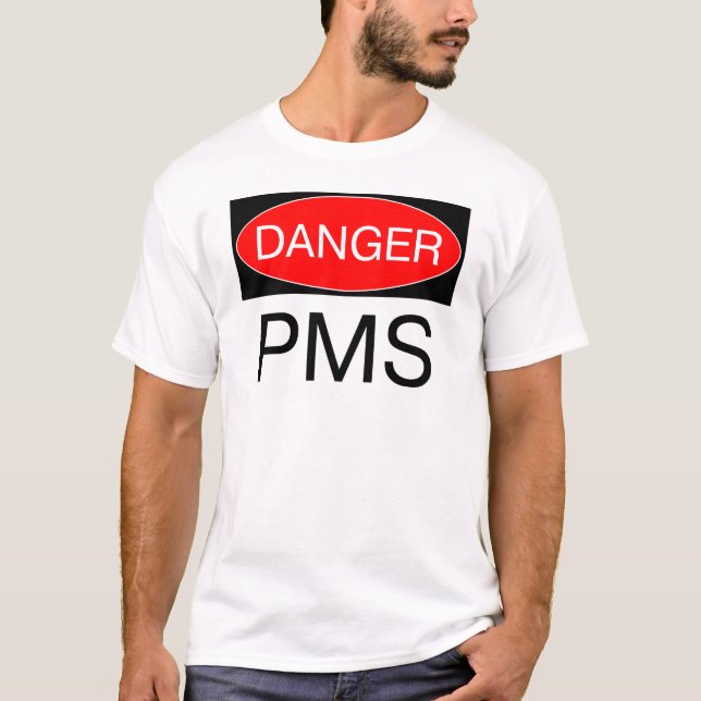 Perigo - PMS Engraçado T-Shirt Mug Hat Bag Mousepa (Frente)
