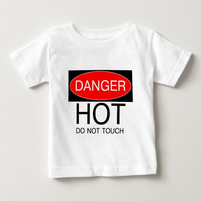 Perigo - Quente (Não Tocar) Camiseta Divertida Cha (Frente)