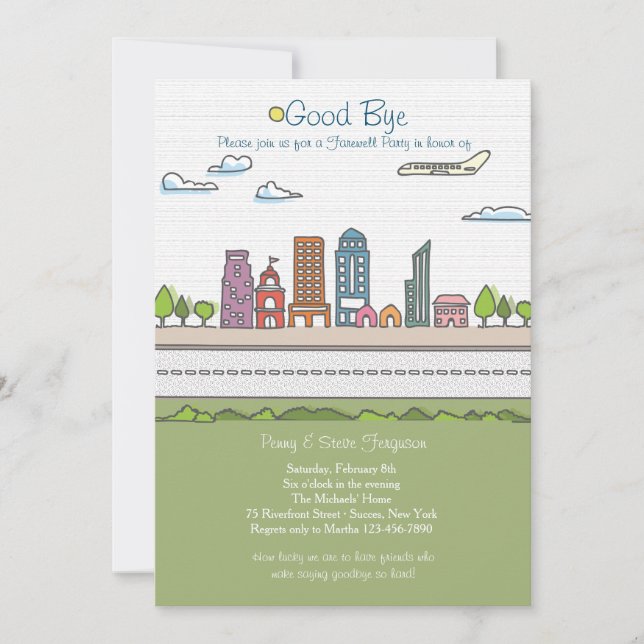 Perímetro urbano convite de festas do adeus (Frente)