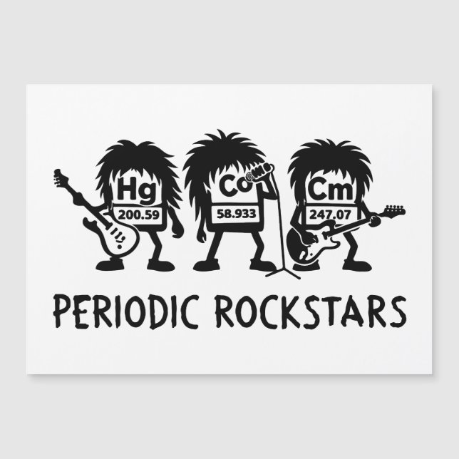 Periodic Rockstars Chemistry Humor (Frente)